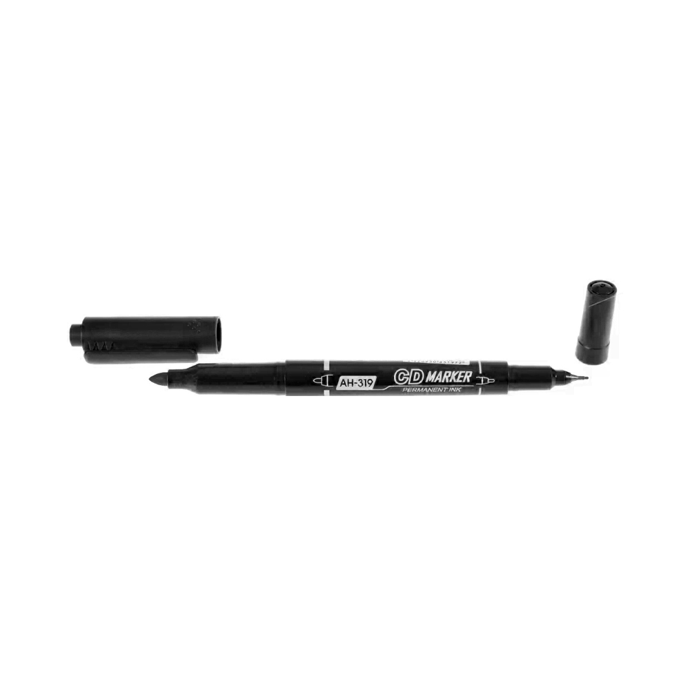 Aihao 319 Çift Taraflı Cd Kalemi Siyah
