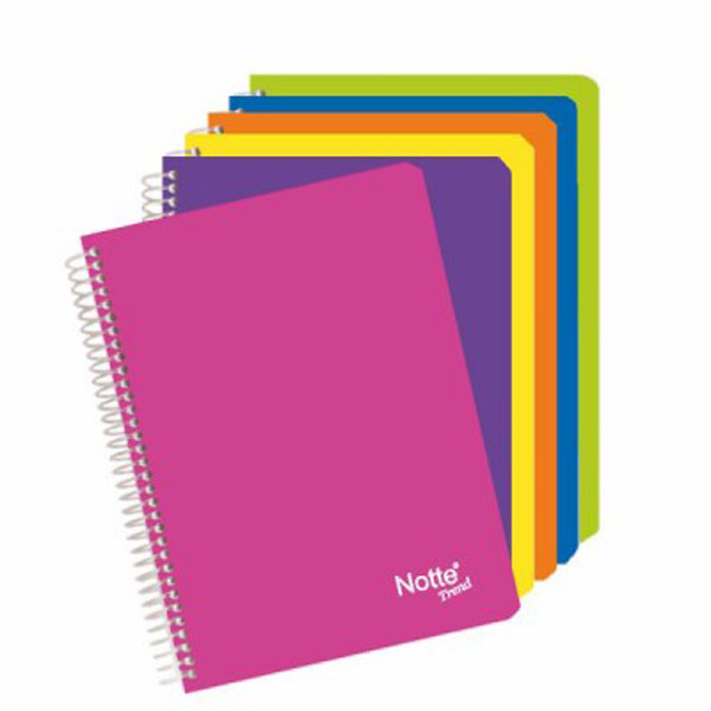 Notte Spiralli Plastik Kapak Trend Defter A4 160 Yaprak Kareli