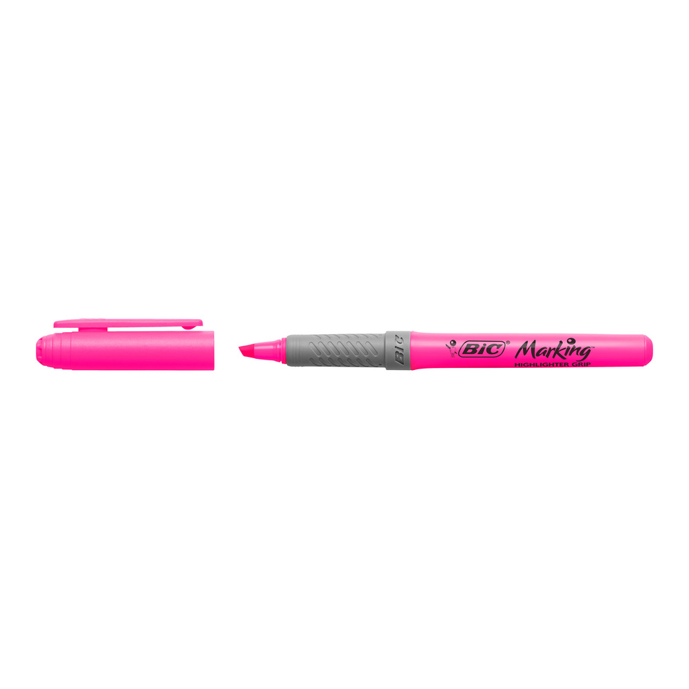 Bic Fosforlu Kalem Brite Liner Grip Pembe