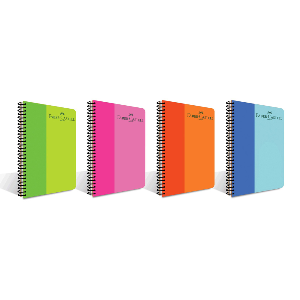 Faber-Castell Defter Pp Bicolor Spiralli 200 Yaprak Kareli