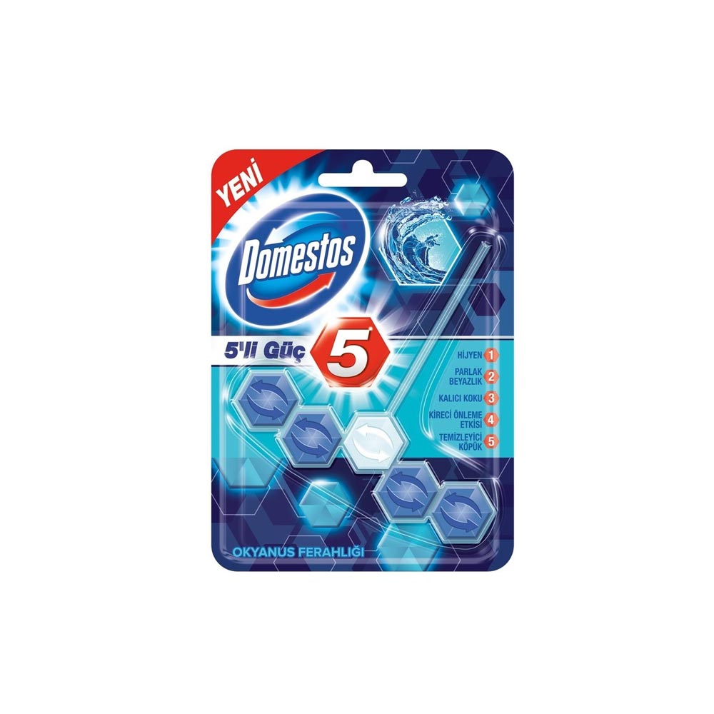 Domestos Wc Blok 5'li Güç Okyanus Ferahlığı 50 gr