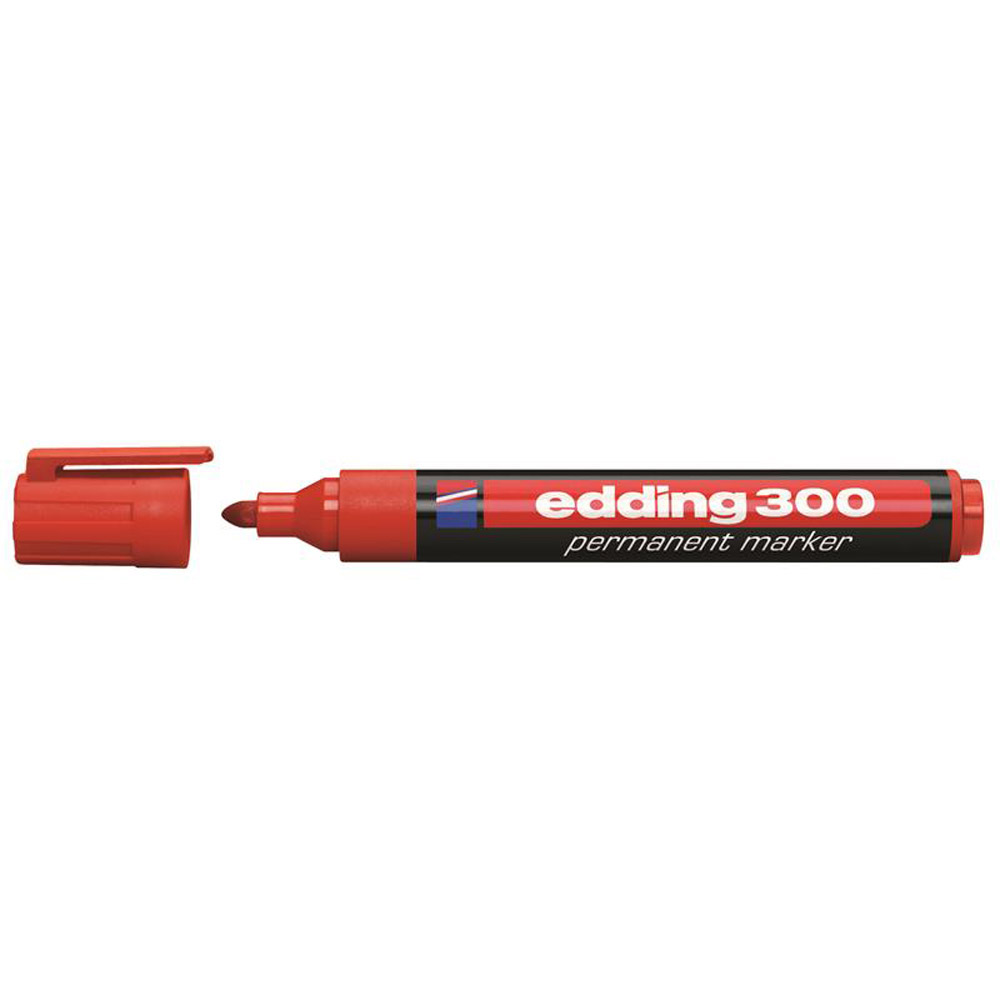 Edding Permanent Markör Yuvarlak Uçlu Kırmızı
