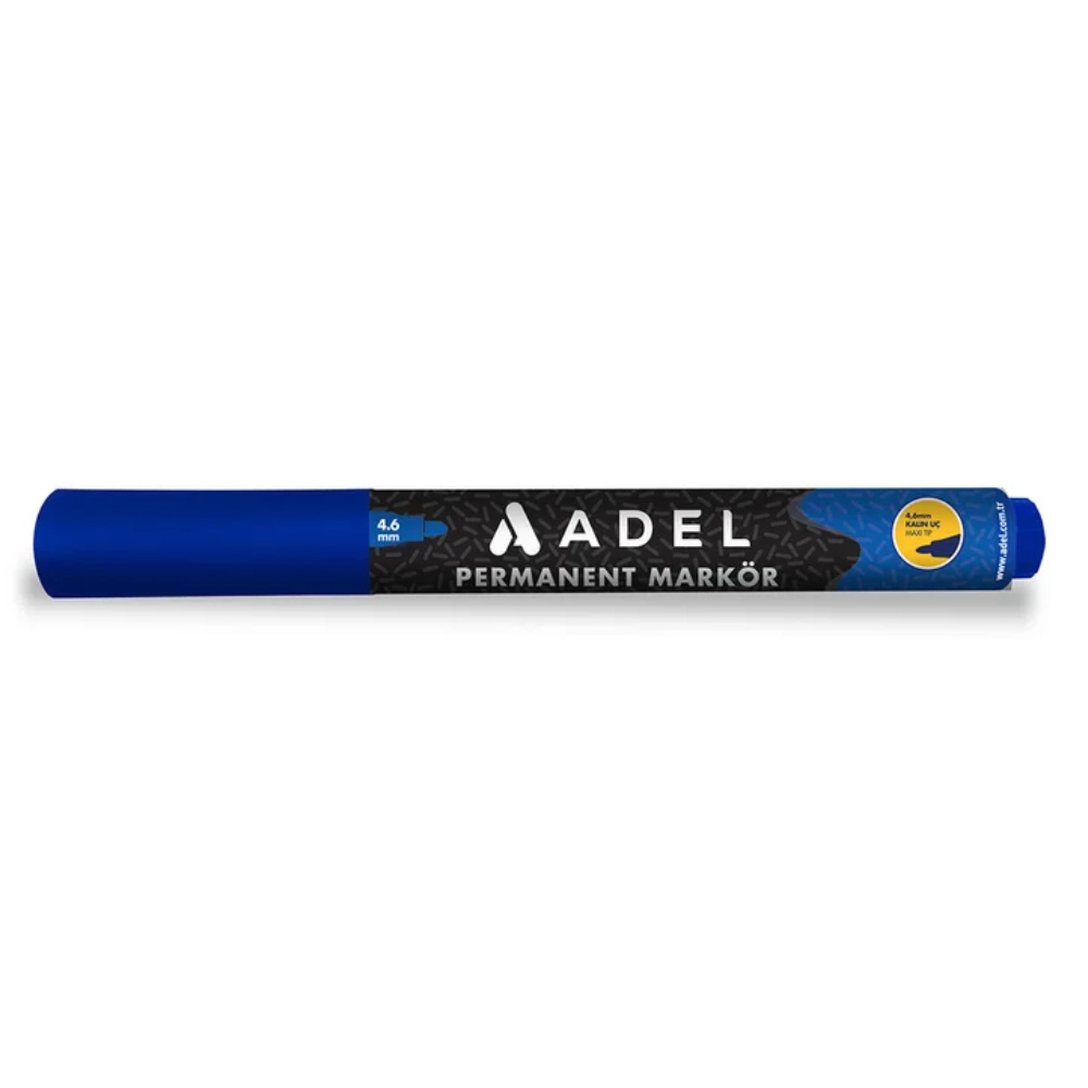 Adel Permanent Markör Yuvarlak Uç Mavi
