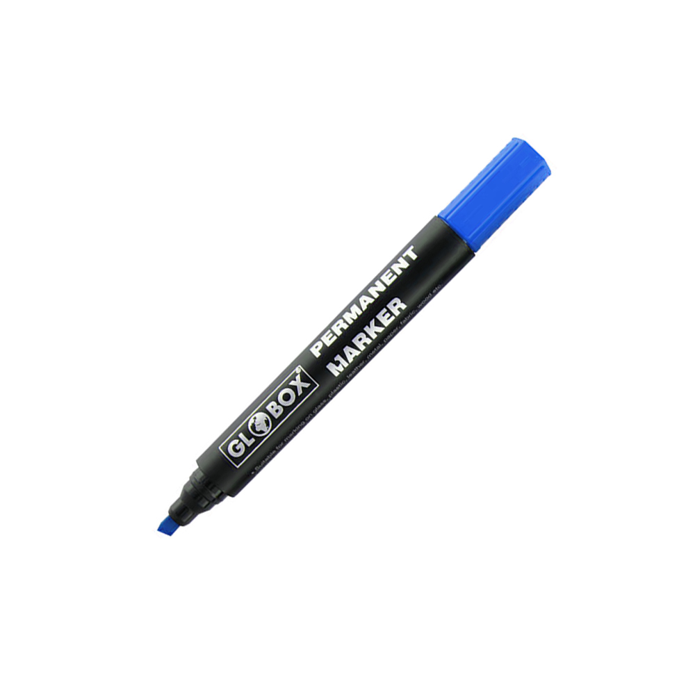 Globox Permanent Markör Kesik Uç Mavi 6922