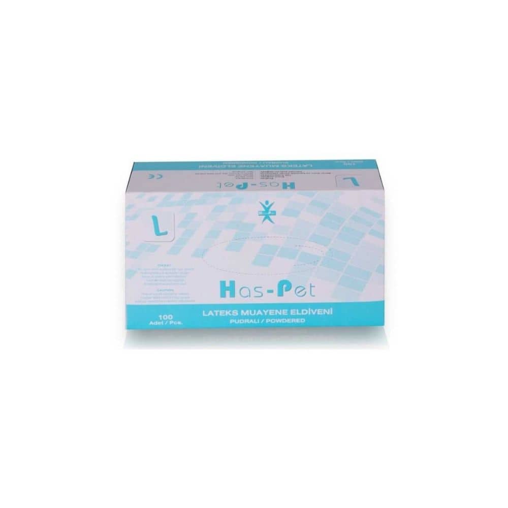 Haspet Muayene Eldiveni Latex Pudralı Large 100'lü