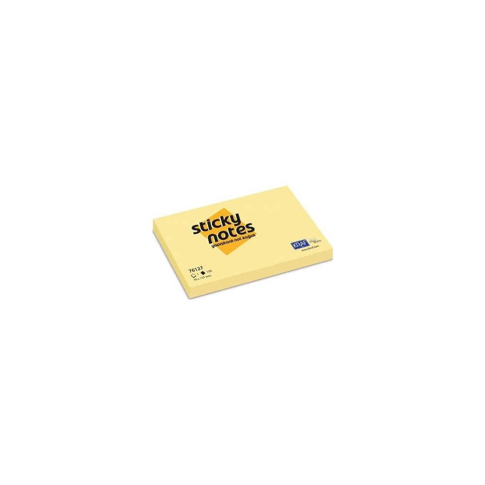 Kraf Yapışkanlı Not Kağıdı 76x127 mm Sarı