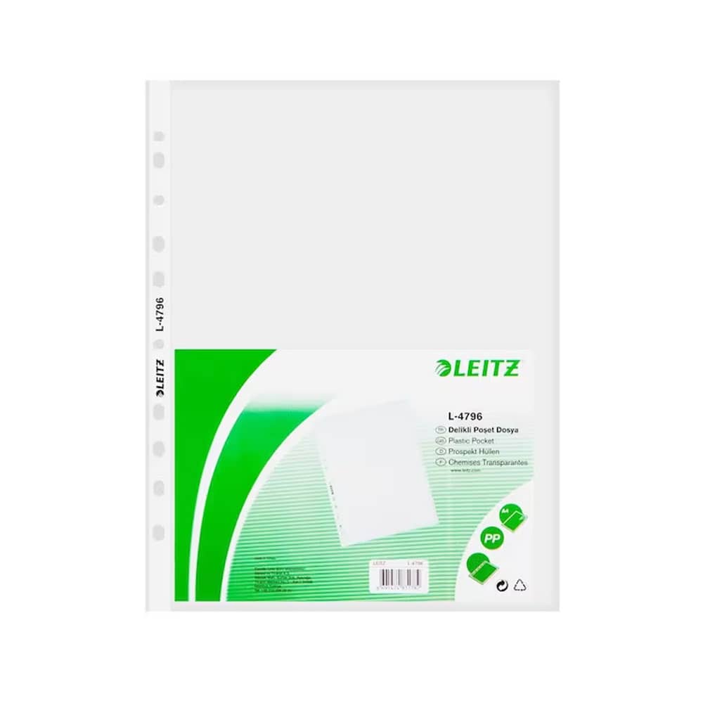 Leitz Delikli Poşet Dosya A4 100'lü Paket