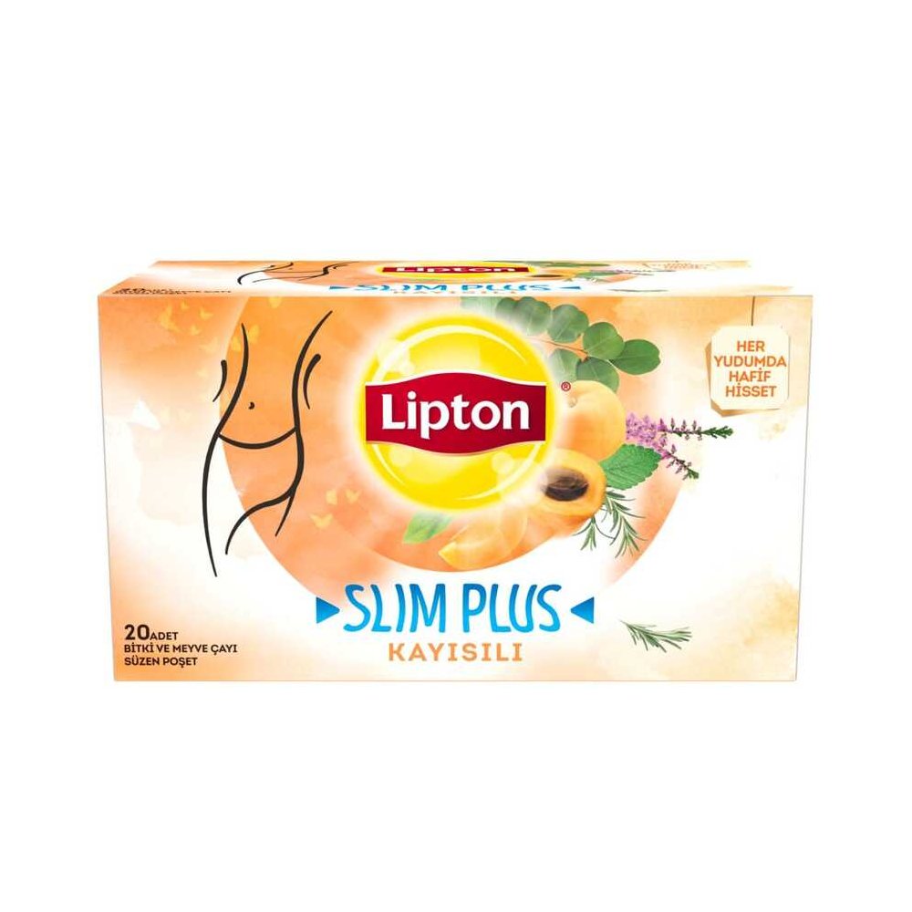 Lipton Slim Plus Kayısılı Bardak Poşet 20'li 1.8 gr