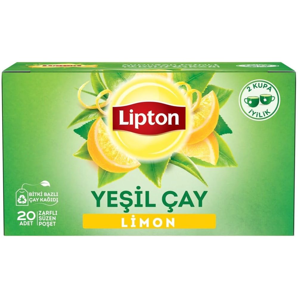 Lipton Berrak Yeşil Çay Limonlu 20'li 1.5 gr