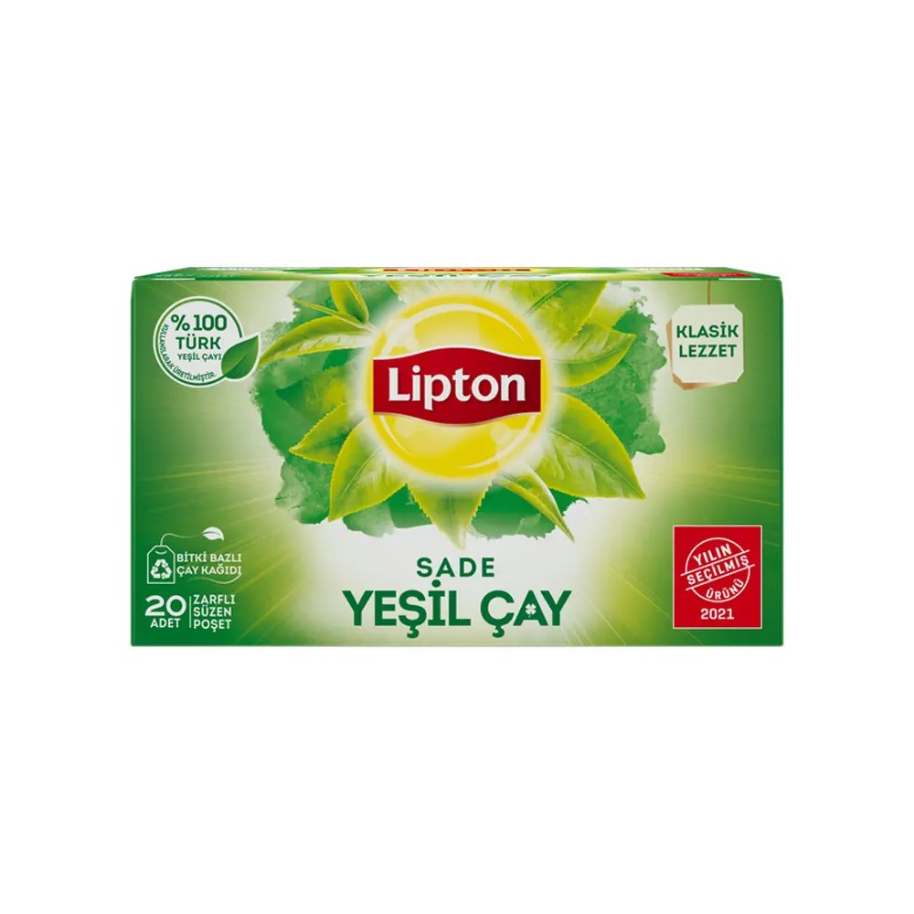 Lipton Berrak Yeşil Çay Sade 20'li 1.5 gr