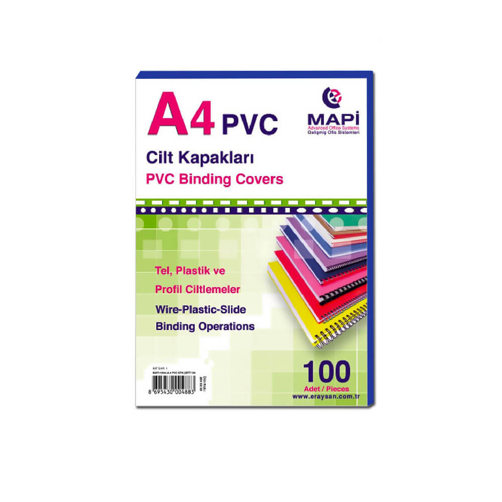 Mapi Cilt Kapağı PVC 160 Mic Opak Lacivert A4