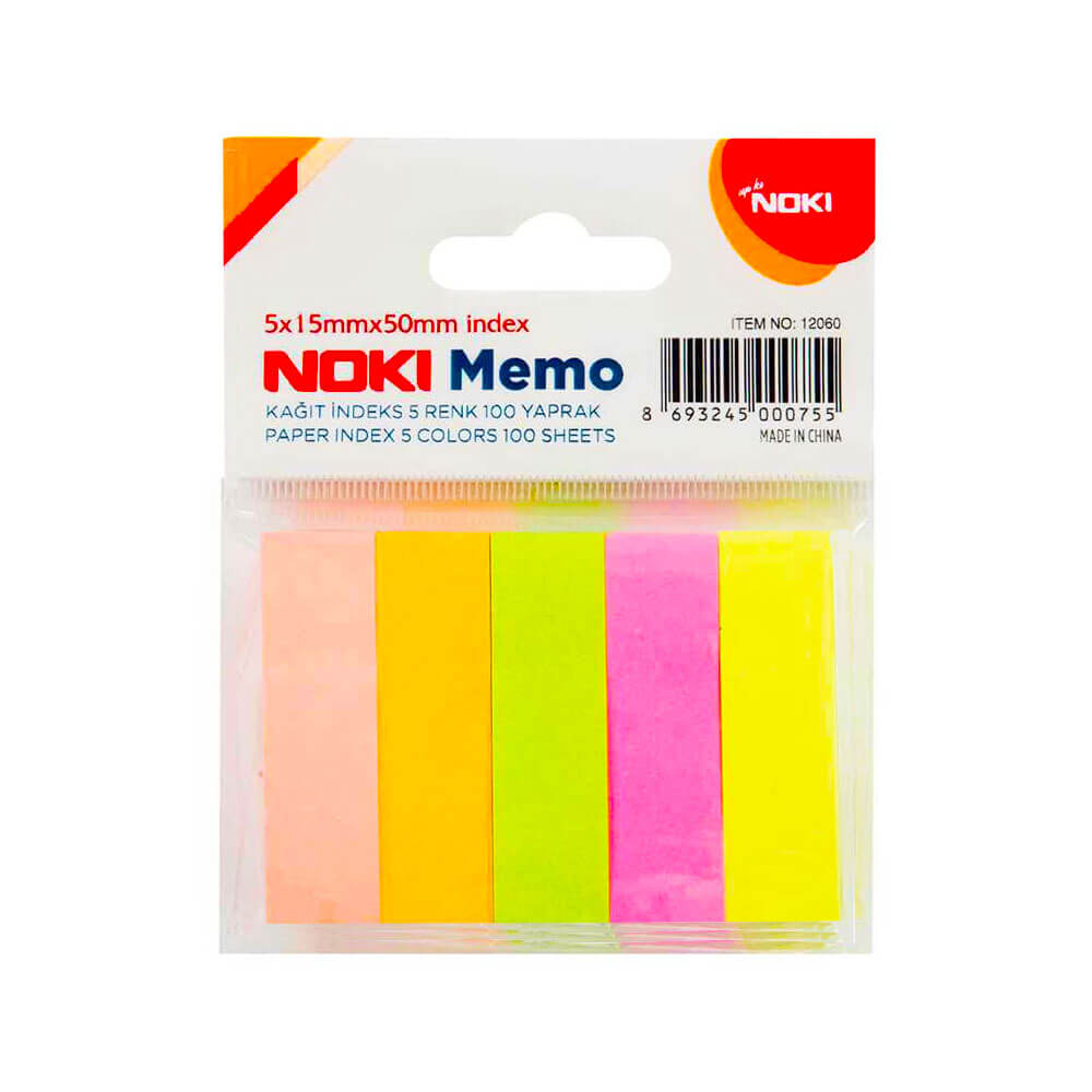 Noki Index Kağıt 15x50 mm 100 Yaprak 5 Renk