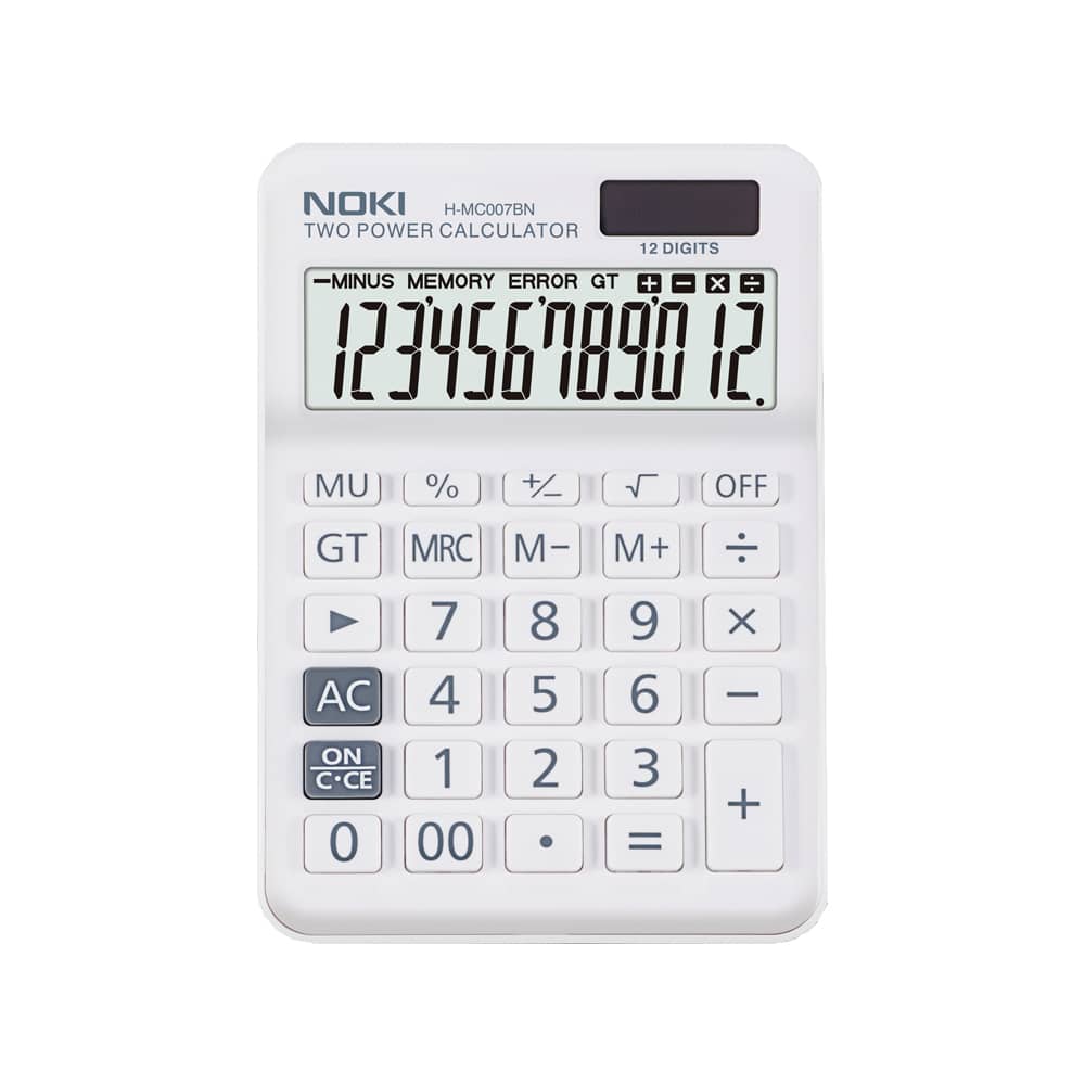 Noki Hesap Makinesi Beyaz H-MC007BN 12 Hane