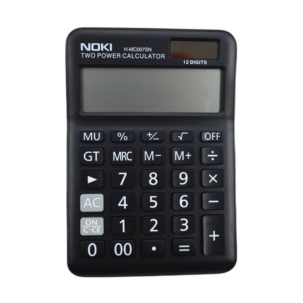 Noki Hesap Makinesi Siyah H-MC007SN 12 Hane