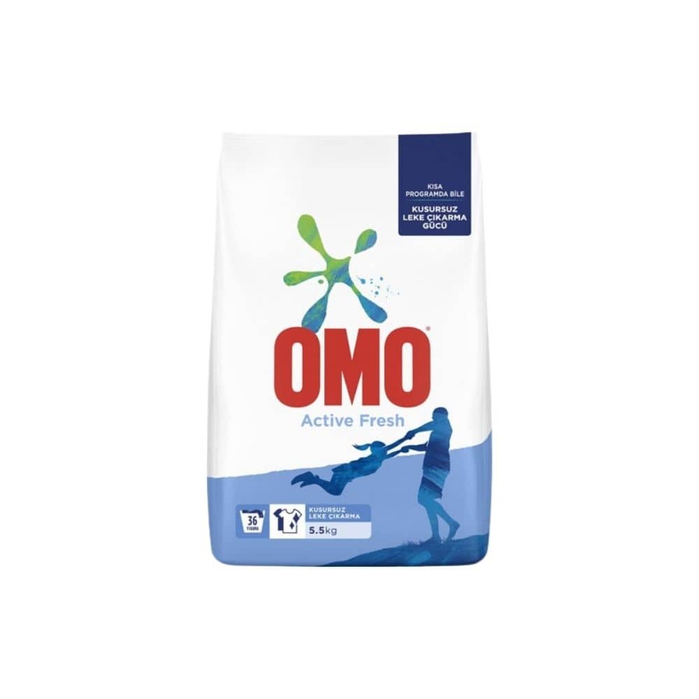 Omo Matik Toz Çamaşır Deterjan Beyazlar İçin Active Fresh 5.5 kg 