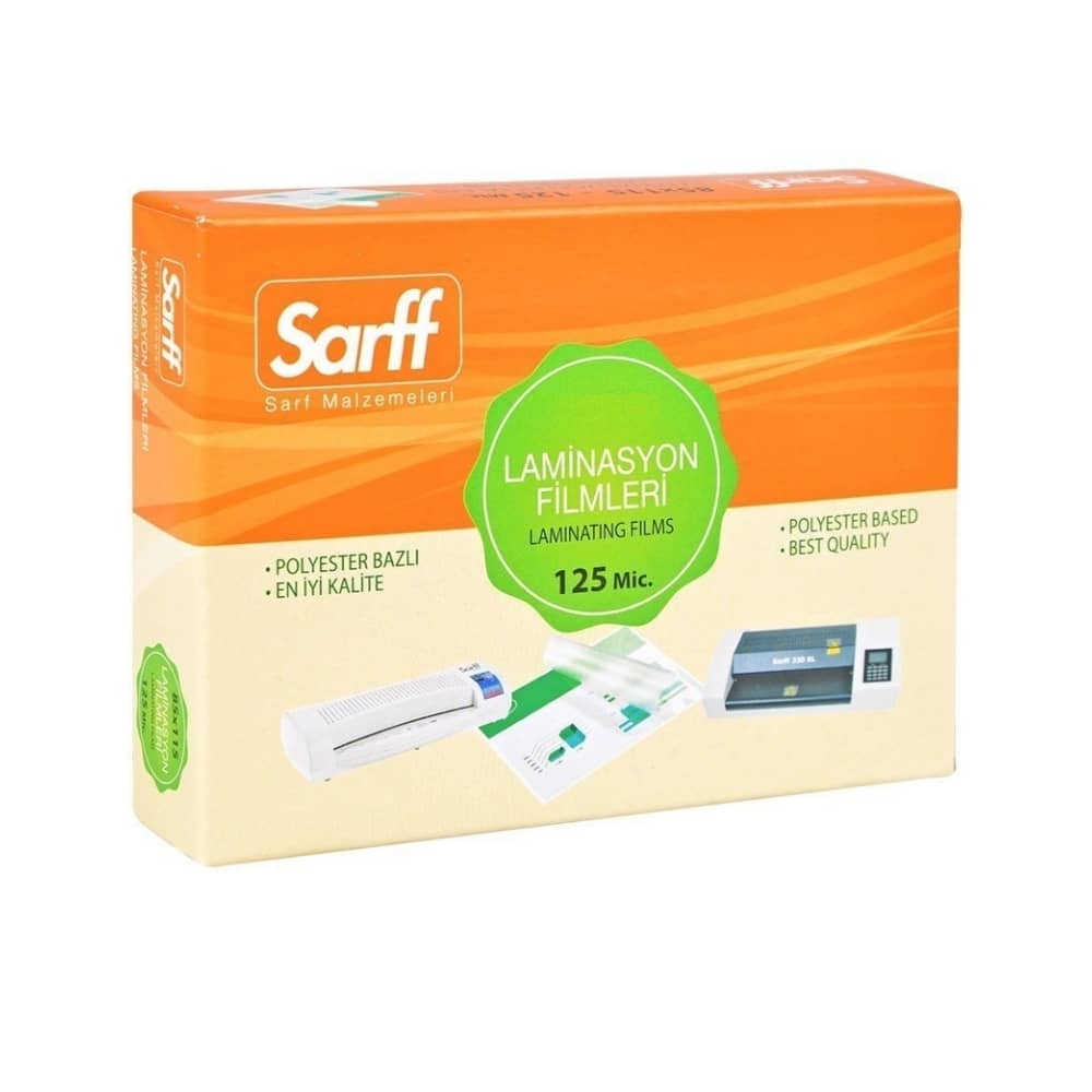 Sarff Laminasyon Filmi Parlak 125 mic ID Kart 65x95 mm 100'lü 