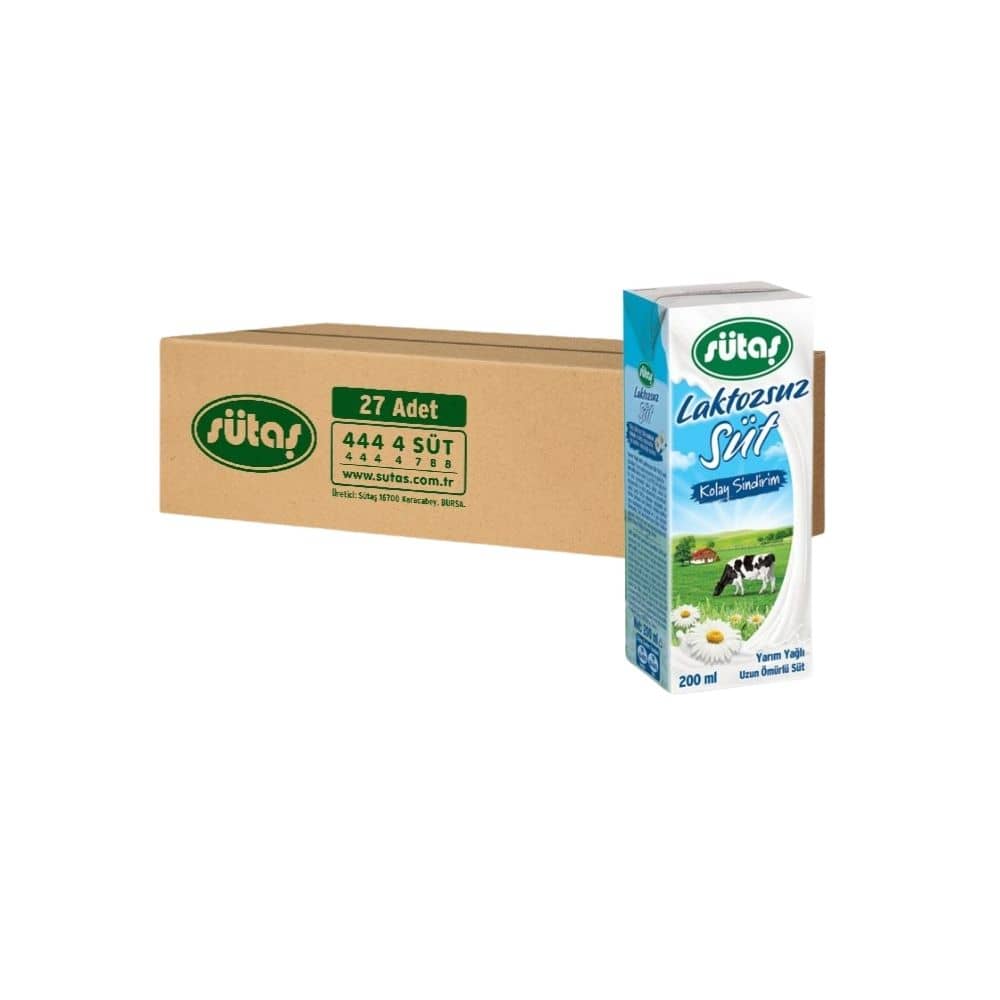 Sütaş Laktozsuz Süt 200 ml 27'li
